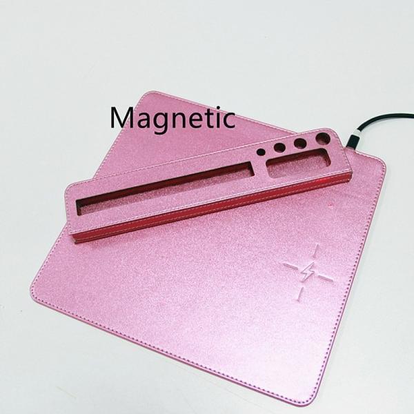 tapete do rato de carregamento sem fio ultraportable com Pen Holder 10W de pouco peso