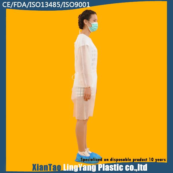 White Standard Disposable Examination Gowns Non Woven Medical Products