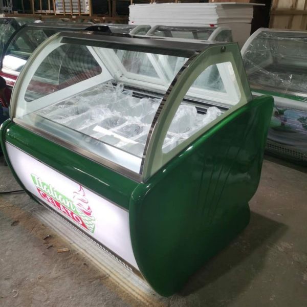 R404a Gelato Display Freezer Popsicle Ice Cream Freezers for Dessert Retail Shop