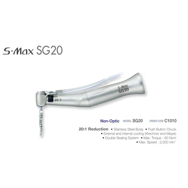 Dental Implant Low Speed Push Button Single Water Spray 20:1 Reduction Contra Angle Handpiece Without Light