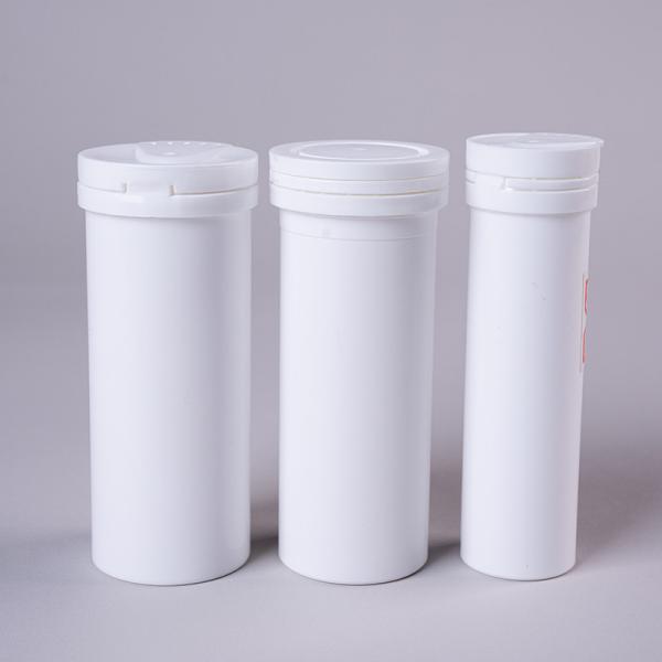 Effervescent Tablet Pills Packaging Container with Dry Offset Printing and PP Collar