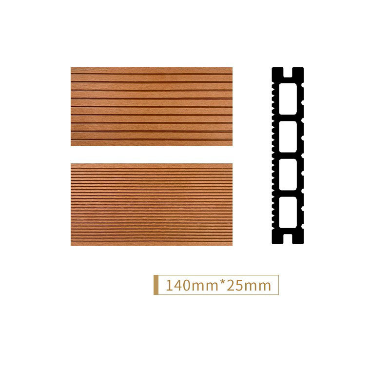 Не- паз WPC выскальзывания украшая серый цвет Tan планки 140x25mm пола инженерства парка дороги панели доск на открытом воздухе