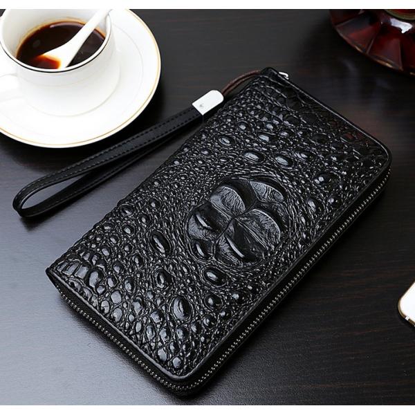 Men's 2016 new European and American crocodile pattern purse fashion trends temperament Men's hand