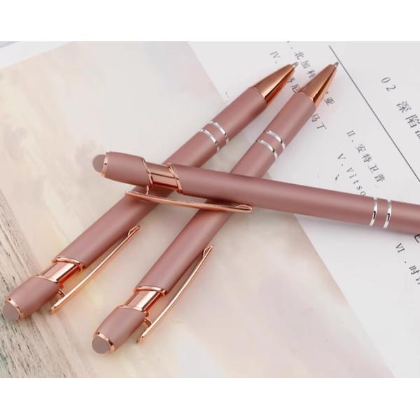 Metal press pen, aluminum rod, touch screen ballpoint pen company gift pen with custom logo exhibition pen