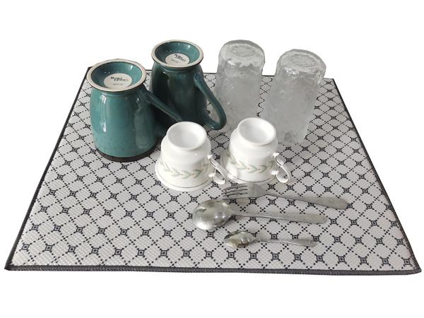 Compound Sponge Absorbent Dish Kitchen Mat Microfiber Dish Drying Mat