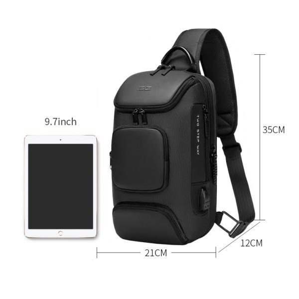 Фабрика оптовой заказ LOGO мода противоугон мужчины заказ водонепроницаемый плечо грудь кроссбоди рукав сумка для мужчин