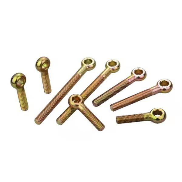 Yellow Plated Galvanized Carbon Steel DIN444 Eye Bolt For Heavy Duty Applications