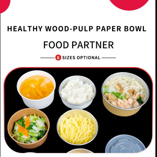 La cuvette de papier écologique de Papier d'emballage a stocké saladier biodégradable