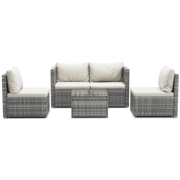 Furniture Wholesaler Outdoor Living Seating Sectional Poly Rattan Wicker Free Combination  Garden Sofa