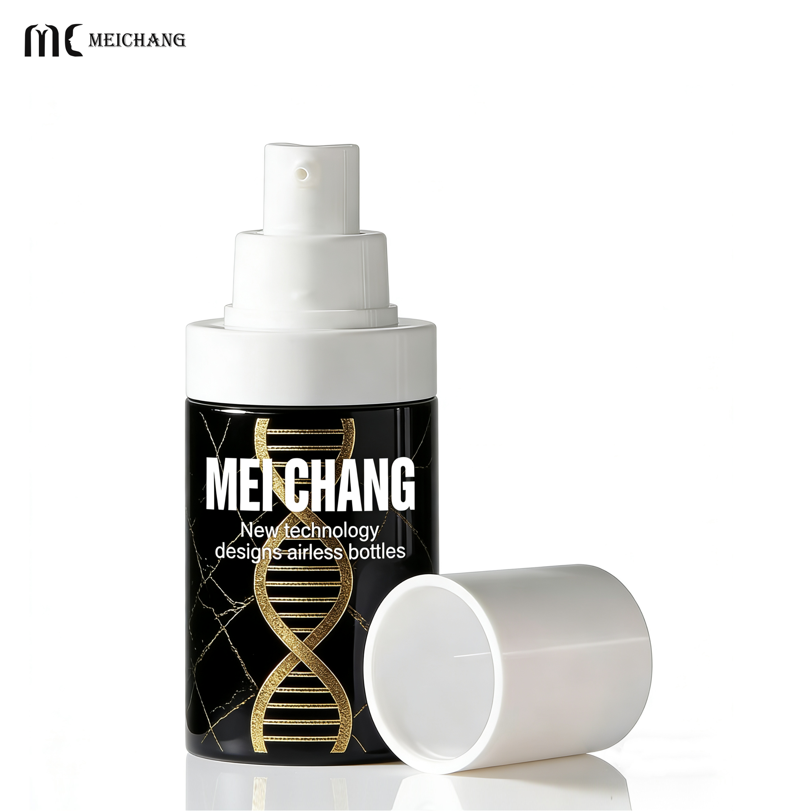 Eco-Friendly PP Material Airless Pump Bottle with Vacuum Fresh-Lock Tech and Customizable Logo for Skincare