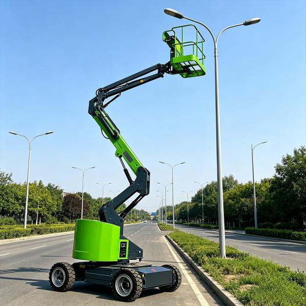 Compact Towable Cherry Picker Boom Lift For Power Grid Maintenance