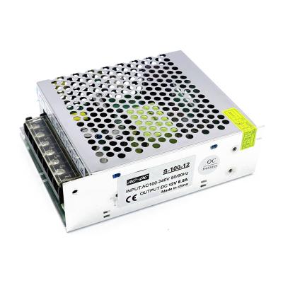Regulated LED Driver Switch Power Supply AC 100V 240V To DC 12V 8.5A 100W