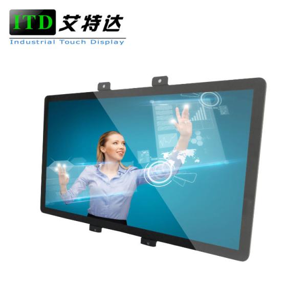 Wall Mounted Industrial Touch Screen Monitor 55 Flat Panel Aluminum Alloy Housing