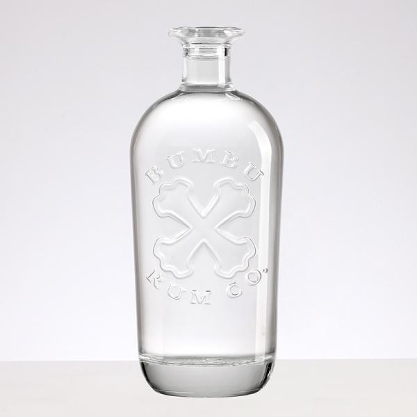 Whisky Brandy Vodka Glass Bottle 500ml 700ml with Cork Seal and Glass Collar