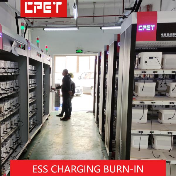 Descarga de combustión en el equipo de ensayo para almacenamiento de energía portátil