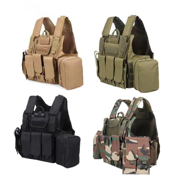 600D Oxford Military Tactical Vest MOLLE Plug In 53*60*30cm Tactical Vest Plate Carrier