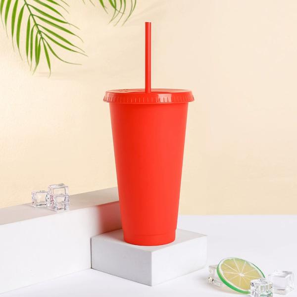 New Export Straw Cups Large-capacity Frosted Texture Drinking Cups Tea Bar And Catering Supply Portable Cups Factory Wholesale