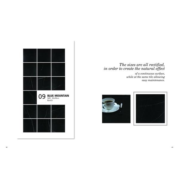 300x300mm black colorblack and white ceramic floor tile,anti-skid surface