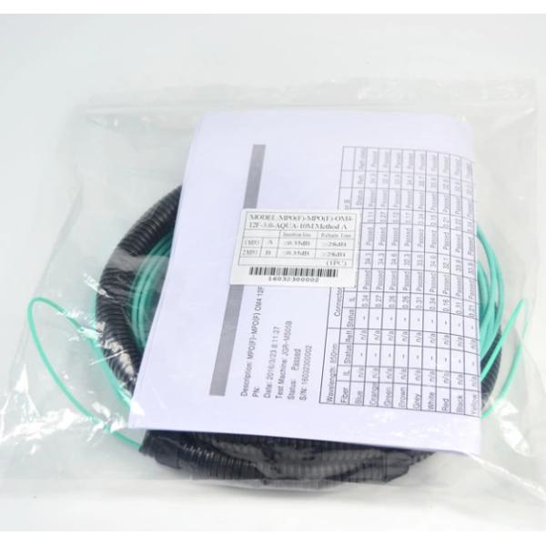 24 стекловолокна женское MPO Patchcord ядров с вытягивая глазами