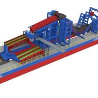 Suriname Modelo 14 polegadas de tubulação de ouro máquina de dragagem 660kW 550T