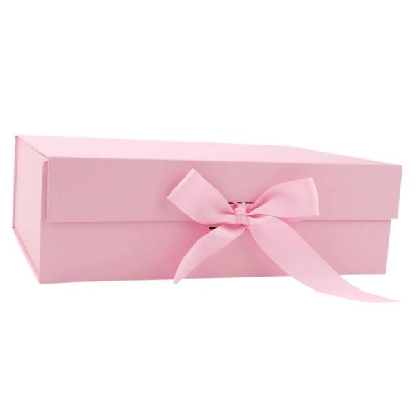 Elegant Customized Paper Packaging Boxes with Variable Color Ribbon and Magnetic Seal