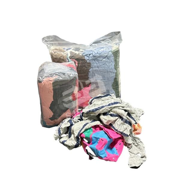 Strong Absorbency Colored T Shirt Mixed Cleaning Rags 100% Cotton Industrial Cut Used Clothes Wiping Rags