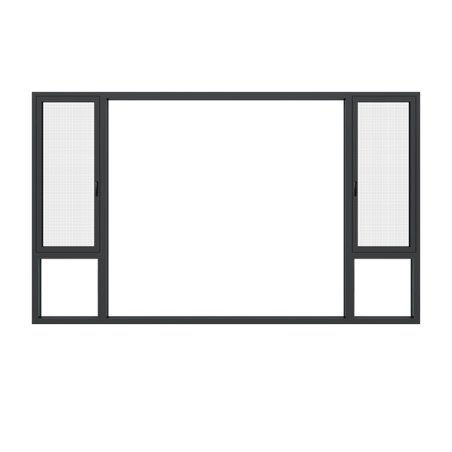 Multi Functions Aluminum Frame Casement Windows 1.8mm Profile Heat Insulated Housing