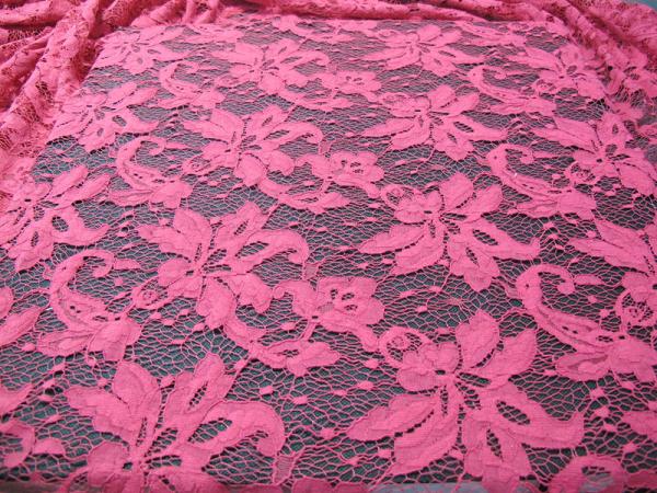 Orange Cotton Nylon Lace Mesh Fabric AZO Dyeing For Ladies Garment SYD-0001