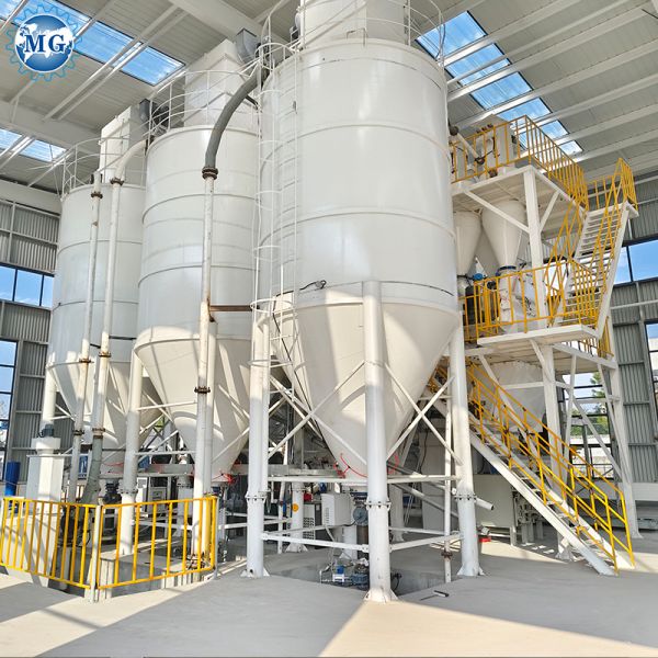 Automatic Tower Type Dry Mortar Production Line with 10-30 T/H Capacity PLC Control System and Twin Shaft Mixer