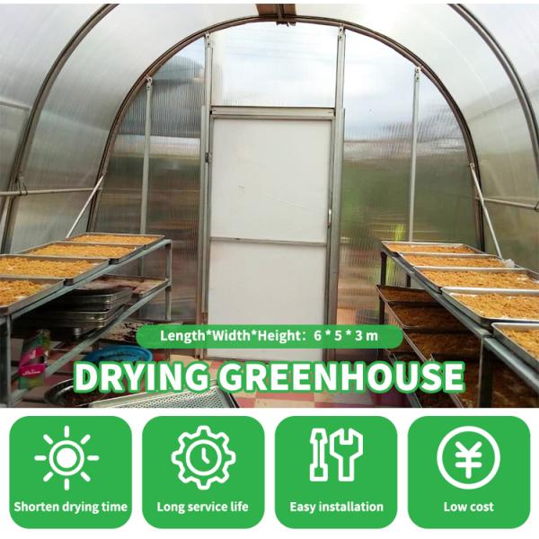 Baolida Solar Dryer Polytunnel Greenhouse PC Board For Vegetables Fruit