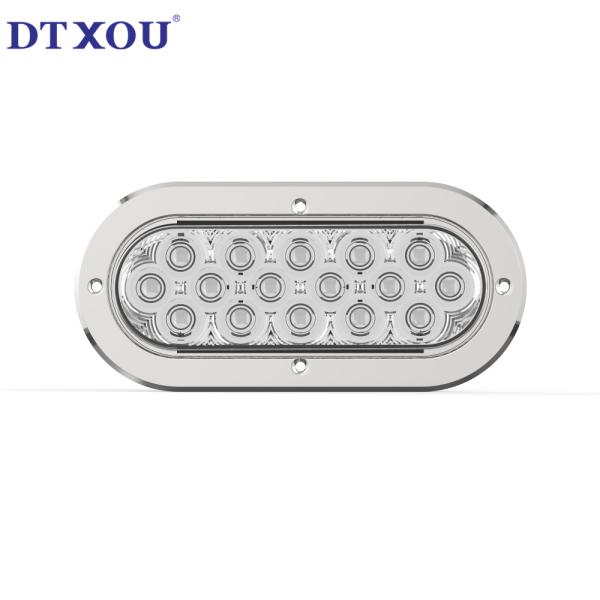 6 Inch Dot Eec Oval Trailer Lights Super Bright 18led Brake Turn Stop Reverse Tail Lights With Waterproof Boat Trailer Truck