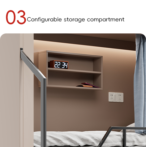 Support customization Modern Apartment Wooden Bunk Beds with Shoe Troughs Assembly Required Grey/Silver