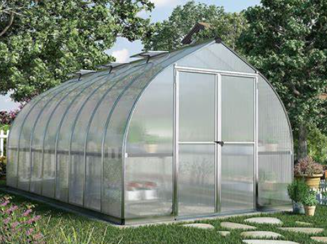 3*6*2m Aluminum Polycarbonate Sheet Greenhouse Single Span