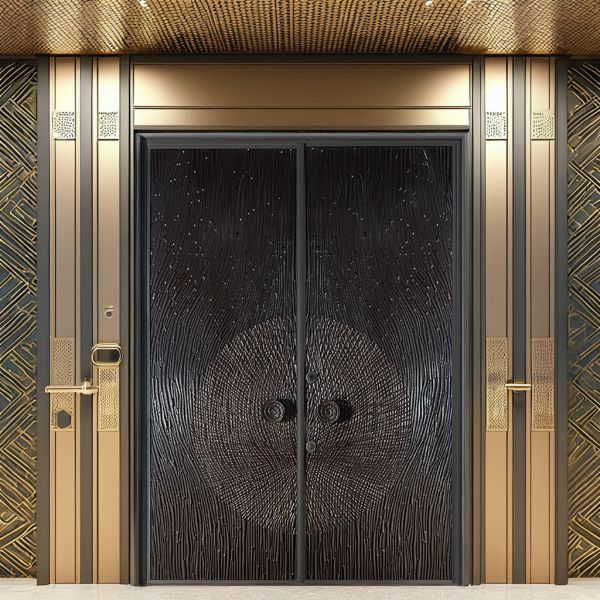 Anti Theft High Strength Exterior Steel Security Doors For Household