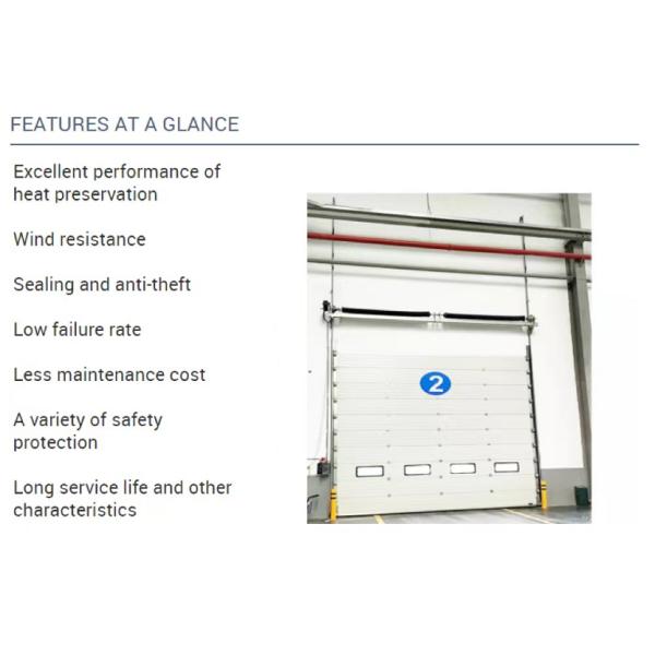 Polyurethane Insulated Sectional Doors Garage Roller Panel Thickness 40mm - 80mm