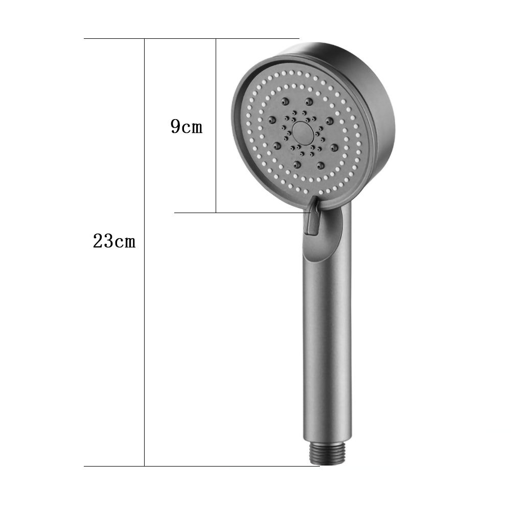 Low-flow shower head with 5 adjustable modes. One-button stop for high-pressure shower. Water massage function. Eco-friendly shower.
