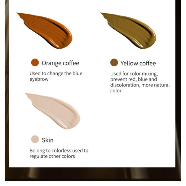 Макияж затира 15g пигментацией брови постоянный пигментирует цвета чернил татуировки