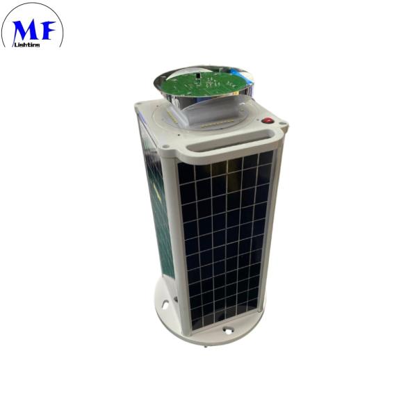 Energia solar luz de aviação LED com vermelho verde amarelo branco azul piscando navegação aviso de barco marítimo