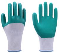 Calibre resistente das luvas 15 do deslizamento de nylon revestido do nitrilo para armazenar