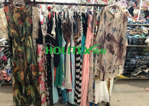 second hand ladies silk dress , used women's clothing for Africa with good price