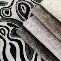 Multi Color Velvet Jacquard Fabrics Flame Retardant For Upholstery