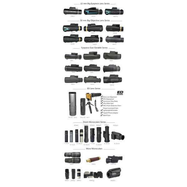 Monocular сотовый телефон Monocular 16x52 40x60 кармана телескопа 12x50 с треногой
