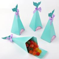 Fête d'anniversaire de mariage boîte cadeau personnalisée boîte de papier bonbons avec queue de sirène