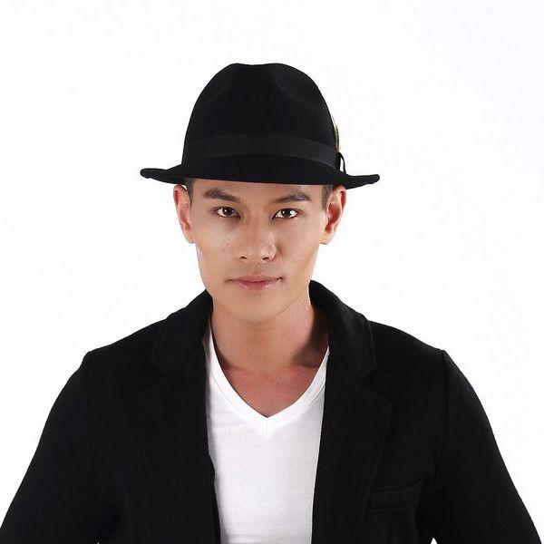 4190369 Sun Accessory customized  winner  fashion 100% wool felt fedora hats,hats for men