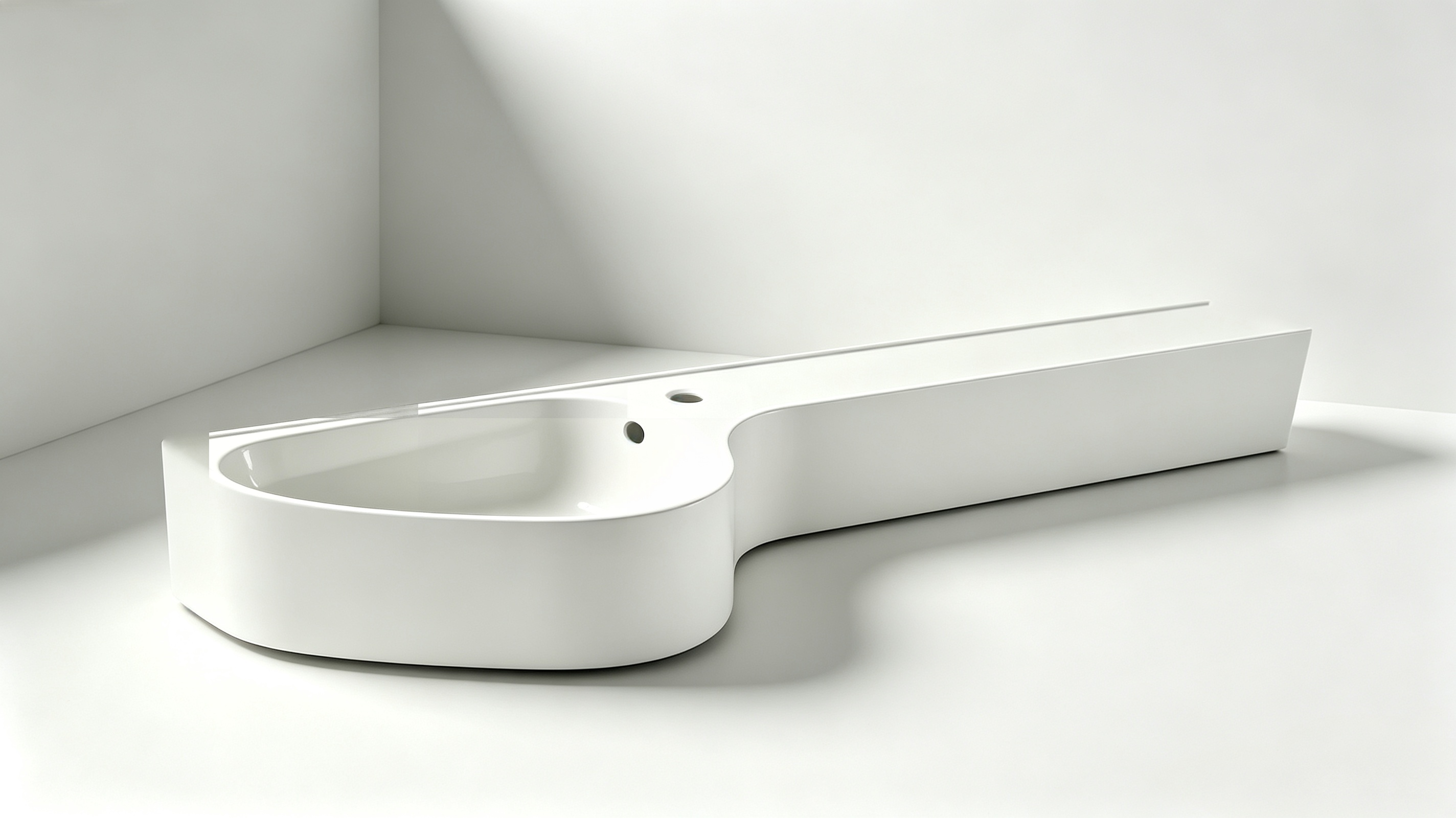 Eco Friendly Teardrop Sink Odorless One Piece Bathroom Sink Waterproof Corrosion Resistant