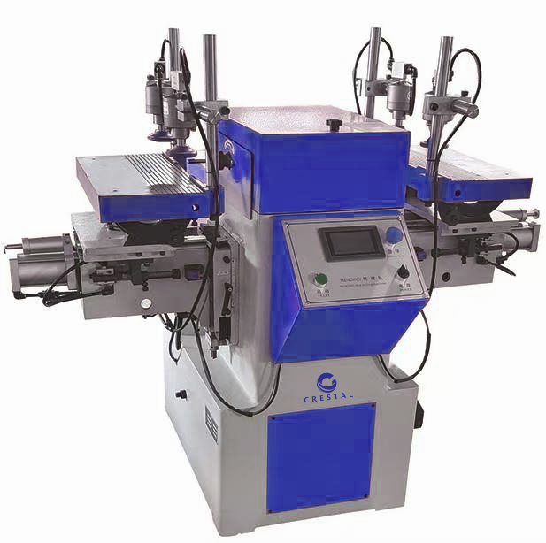 Double End Mortiser Machine with Adjustable Dual Working Table Digital Display