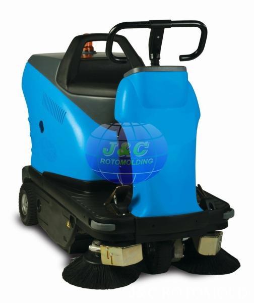 Alum Die Casted Custom Rotational Molding , Roto Molded Plastic Floor Sweeping Machine