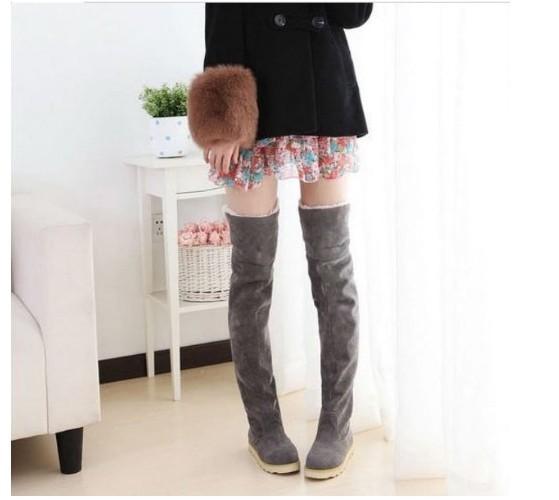 Newest Fashion Women's Knee Boots Over Knee Inner Wedge Boots Ladies Sexy Winter Snow boot