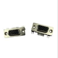 Conector DB de ângulo direito D-SUB VGA 15Pin Conector de recipiente de tomada feminina