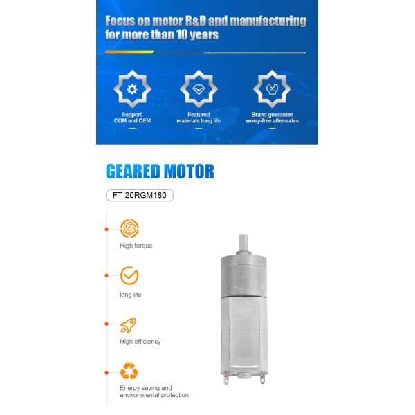 DC 12V 2-200rpm Robot Electric Motor High Torque Micro DC Spur Gear Motor